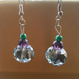 💜Stunning blue🌊 Statement Earrings💎🙎🏼‍♀️